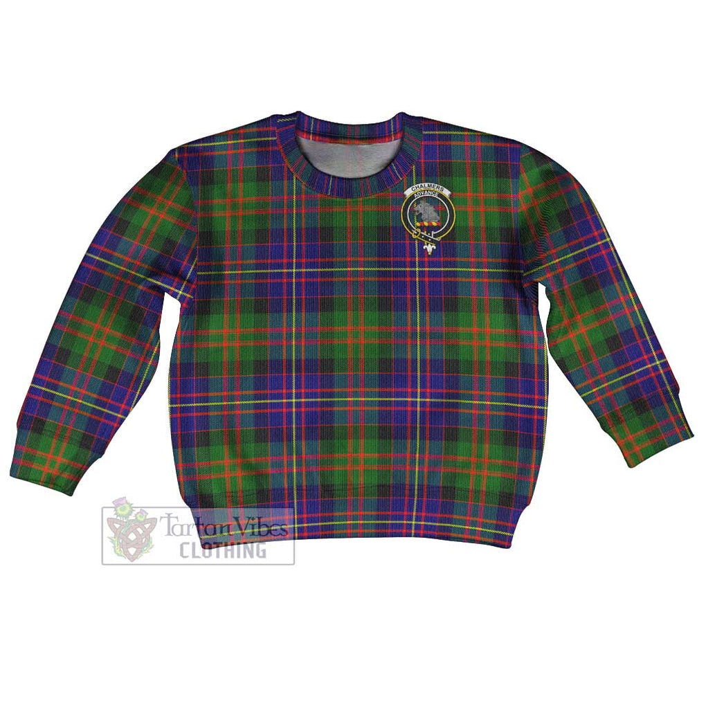 Chalmers Tartan Kid Ugly Sweater with Family Crest Kid - Tartan Vibes Clothing
