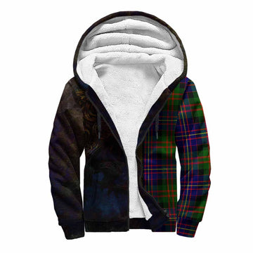 Chalmers Tartan Family Crest Sherpa Hoodie Alba Gu Brath Be Brave Lion Ancient Style Unisex S - Tartan Vibes Clothing