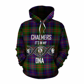 Chalmers Tartan Cotton Hoodie with Family Crest DNA In Me Style Pullover Hoodie XS - Tartan Vibes Clothing