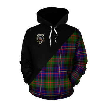 Chalmers Tartan Cotton Hoodie with Family Crest and Military Logo Style Pullover Hoodie XS - Tartan Vibes Clothing