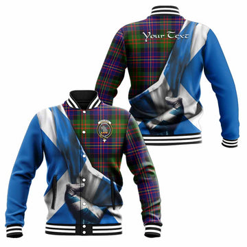 Chalmers Tartan Baseball Jacket with Family Crest Scotland Patriotic Style Unisex - Tartan Vibes Clothing