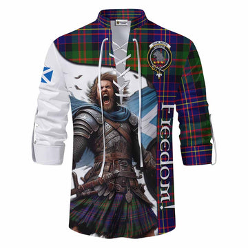 Tartan Vibes Clothing Chalmers Crest Tartan Ghillie Kilt Shirt Inspired by the Freedom of Scottish Warrior