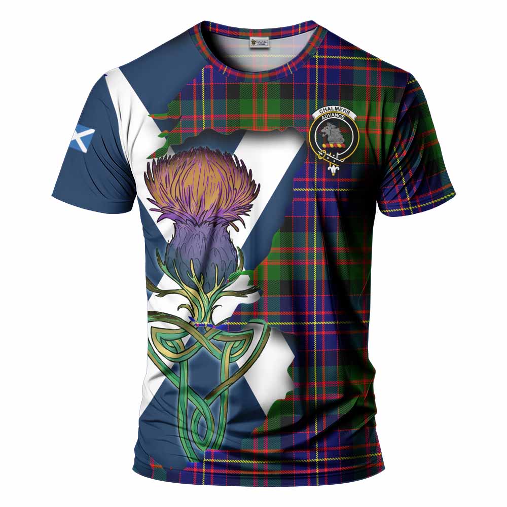 Chalmers Tartan Family Crest T-Shirt Scottish Thistle Celtic Inspired Kid's Shirt - Tartan Vibes Clothing