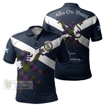 Chalmers Tartan Lion Rampant Polo Shirt Proudly Display Your Heritage with Alba Gu Brath and Clan Name Kid - Tartan Vibes Clothing