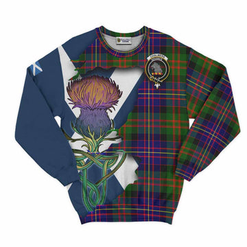 Chalmers Tartan Family Crest Sweatshirt Scottish Thistle Celtic Inspired Unisex - Tartan Vibes Clothing