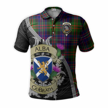 Tartan Vibes Clothing Chalmers Tartan Family Crest Polo Shirt Lion Rampant Royal Thistle Shield Celtic Inspired