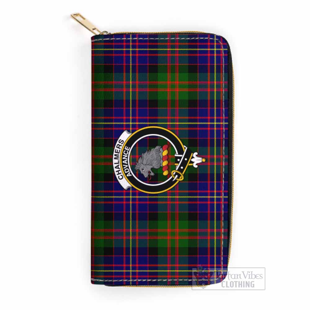 Tartan Vibes Clothing Chalmers Tartan Women's Leather Wallet with Family Crest