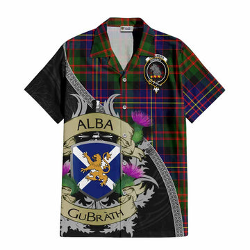 Chalmers Tartan Family Crest Hawaiian Shirt Lion Rampant Royal Thistle Shield Celtic Inspired Kid - Tartan Vibes Clothing