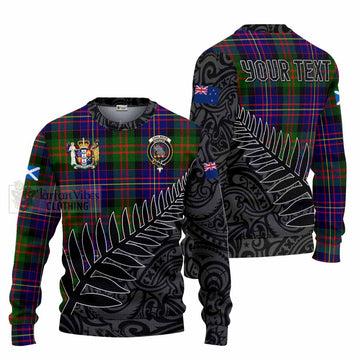 Chalmers Crest Tartan Knitted Sweater with New Zealand Silver Fern Half Style