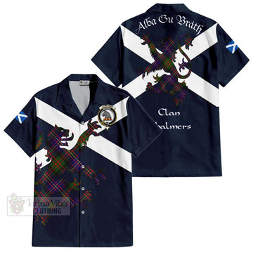 Chalmers Tartan Lion Rampant Hawaiian Shirt Proudly Display Your Heritage with Alba Gu Brath and Clan Name Kid - Tartan Vibes Clothing