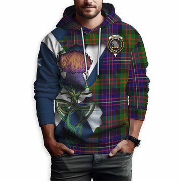 Chalmers Tartan Family Crest Hoodie Scottish Thistle Celtic Inspired Pullover Hoodie - Tartan Vibes Clothing