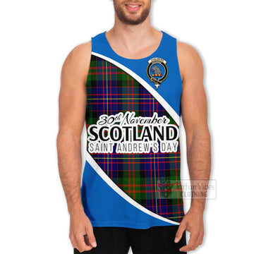 Chalmers Family Crest Tartan Men's Tank Top Celebrate Saint Andrew's Day in Style Men - Tartan Vibes Clothing