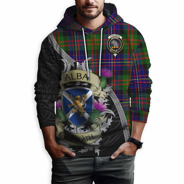 Chalmers Tartan Family Crest Hoodie Lion Rampant Royal Thistle Shield Celtic Inspired Pullover Hoodie - Tartan Vibes Clothing