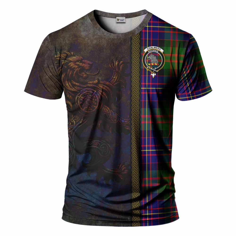 Chalmers Tartan Family Crest T-Shirt Alba Gu Brath Be Brave Lion Ancient Style Kid's Shirt - Tartan Vibes Clothing