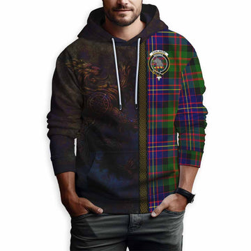 Chalmers Tartan Family Crest Hoodie Alba Gu Brath Be Brave Lion Ancient Style