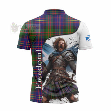 Tartan Vibes Clothing Chalmers Crest Tartan Zipper Polo Shirt Inspired by the Freedom of Scottish Warrior