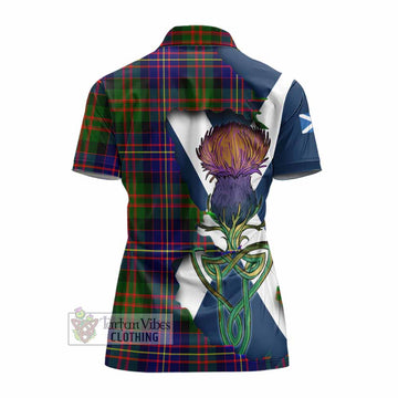 Chalmers Tartan Family Crest Women's Polo Shirt Scottish Thistle Celtic Inspired - Tartan Vibes Clothing