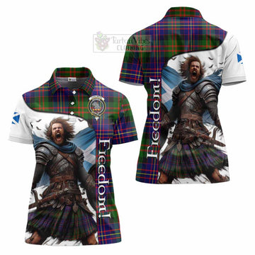 Chalmers Crest Tartan Women's Polo Shirt Inspired by the Freedom of Scottish Warrior - Tartan Vibes Clothing