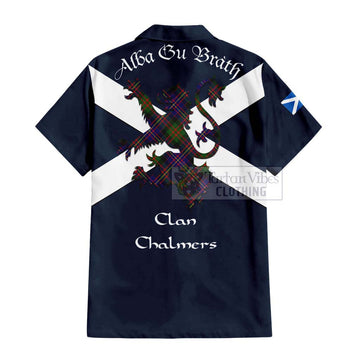 Chalmers Tartan Lion Rampant Hawaiian Shirt Proudly Display Your Heritage with Alba Gu Brath and Clan Name - Tartan Vibes Clothing