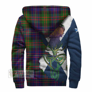 Chalmers Tartan Family Crest Sherpa Hoodie Scottish Thistle Celtic Inspired - Tartan Vibes Clothing