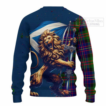 Chalmers Tartan Family Crest Knitted Sweater with Scottish Majestic Lion - Tartan Vibes Clothing