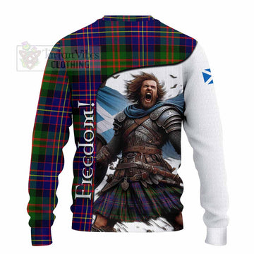 Tartan Vibes Clothing Chalmers Crest Tartan Knitted Sweater Inspired by the Freedom of Scottish Warrior