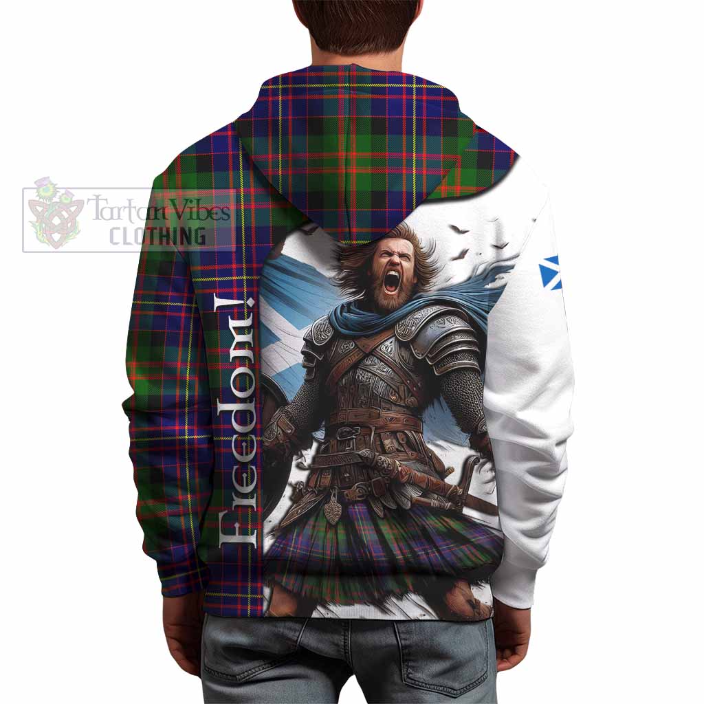 Tartan Vibes Clothing Chalmers Crest Tartan Hoodie Inspired by the Freedom of Scottish Warrior
