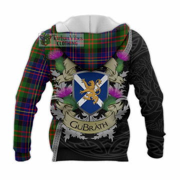 Chalmers Tartan Family Crest Knitted Hoodie Lion Rampant Royal Thistle Shield Celtic Inspired - Tartan Vibes Clothing