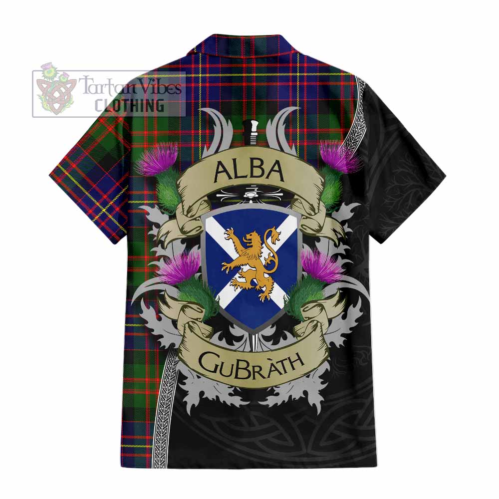 Chalmers Tartan Family Crest Hawaiian Shirt Lion Rampant Royal Thistle Shield Celtic Inspired - Tartan Vibes Clothing