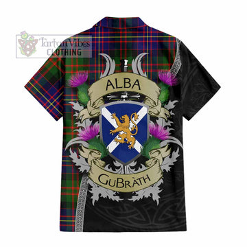 Chalmers Tartan Family Crest Hawaiian Shirt Lion Rampant Royal Thistle Shield Celtic Inspired - Tartan Vibes Clothing