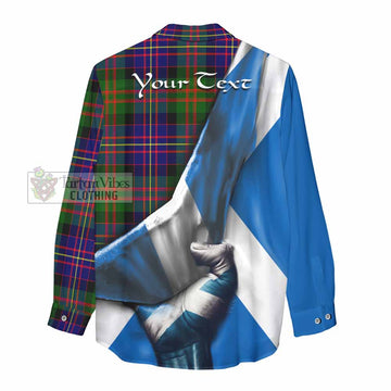 Chalmers Tartan Women's Casual Shirt with Family Crest Scotland Patriotic Style - Tartan Vibes Clothing