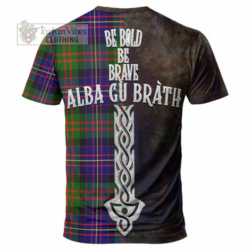Chalmers Tartan Family Crest T-Shirt Alba Gu Brath Be Brave Lion Ancient Style