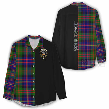 Chalmers Tartan Women's Casual Shirt with Family Crest and Half Of Me Style - Tartan Vibes Clothing