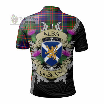 Tartan Vibes Clothing Chalmers Tartan Family Crest Polo Shirt Lion Rampant Royal Thistle Shield Celtic Inspired