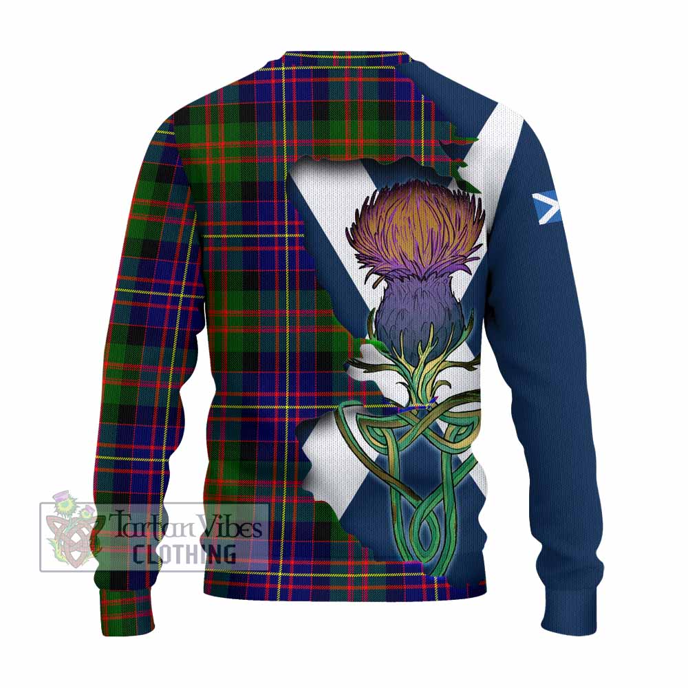 Chalmers Tartan Family Crest Knitted Sweater Scottish Thistle Celtic Inspired - Tartan Vibes Clothing
