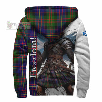 Chalmers Crest Tartan Sherpa Hoodie Inspired by the Freedom of Scottish Warrior - Tartan Vibes Clothing