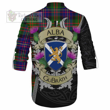 Chalmers Tartan Family Crest Ghillie Kilt Shirt Lion Rampant Royal Thistle Shield Celtic Inspired - Tartan Vibes Clothing