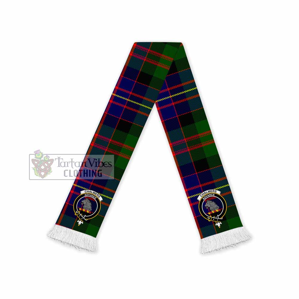 Chalmers Tartan Ruffneck Scarf with Family Crest - Tartan Vibes Clothing