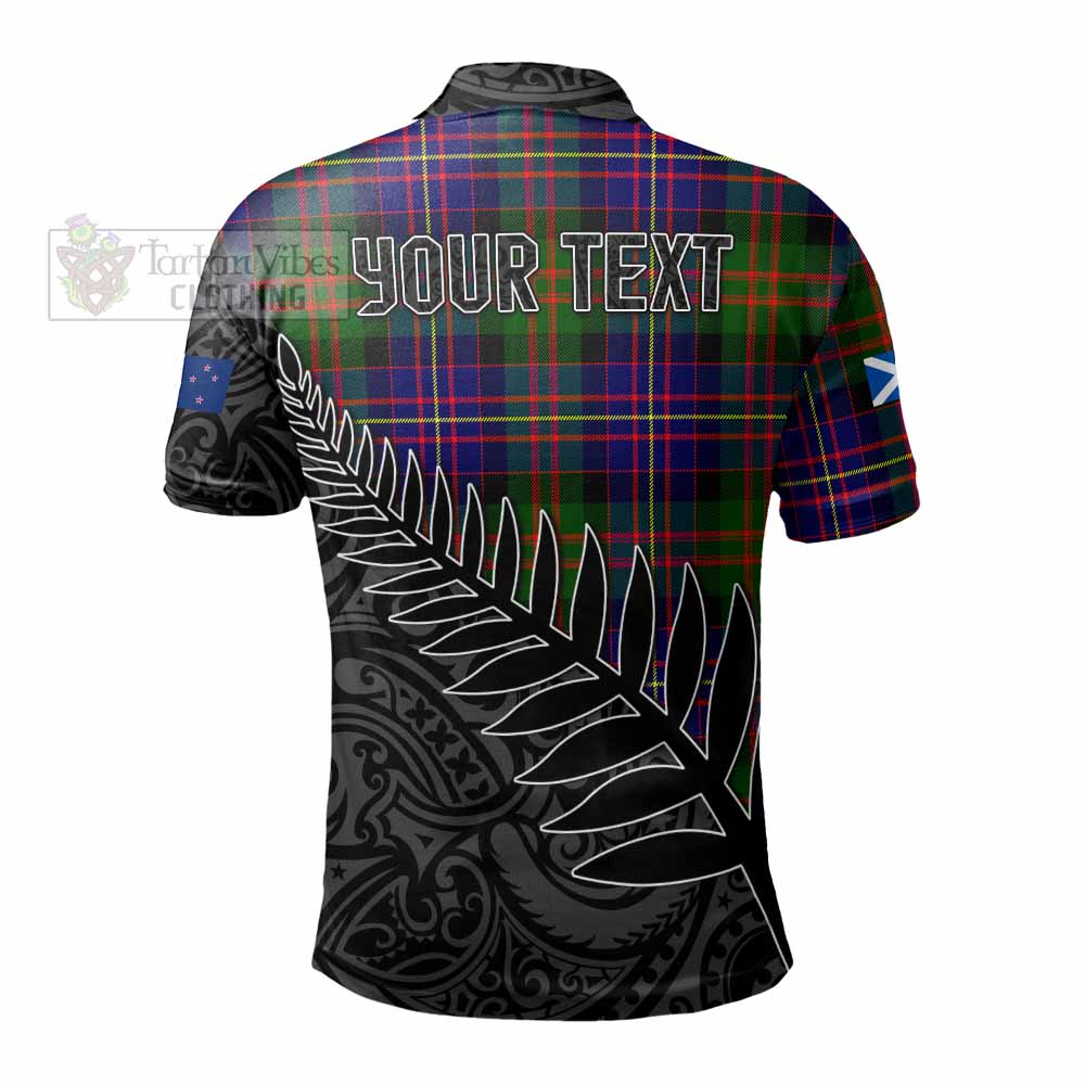 Chalmers Crest Tartan Polo Shirt with New Zealand Silver Fern Half Style