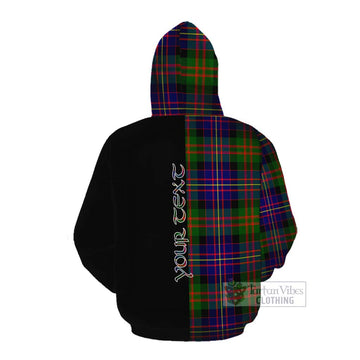 Chalmers Tartan Cotton Hoodie with Family Crest and Half Of Me Style Pullover Hoodie - Tartan Vibes Clothing