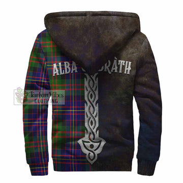Chalmers Tartan Family Crest Sherpa Hoodie Alba Gu Brath Be Brave Lion Ancient Style - Tartan Vibes Clothing