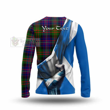 Chalmers Tartan Long Sleeve T-Shirt with Family Crest Scotland Patriotic Style - Tartan Vibes Clothing