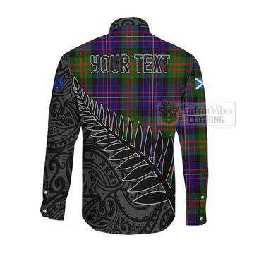 Chalmers Crest Tartan Long Sleeve Button Shirt with New Zealand Silver Fern Half Style