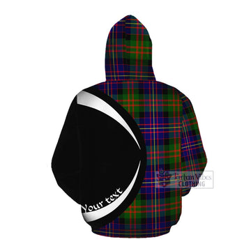 Chalmers Tartan Cotton Hoodie with Family Crest Circle Style Pullover Hoodie - Tartan Vibes Clothing