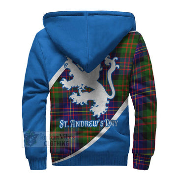 Chalmers Family Crest Tartan Sherpa Hoodie Celebrate Saint Andrew's Day in Style - Tartan Vibes Clothing
