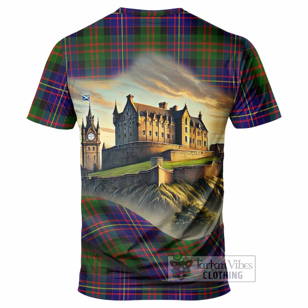 Tartan Vibes Clothing Chalmers Tartan Family Crest T-Shirt with Scottish Ancient Castle Stype