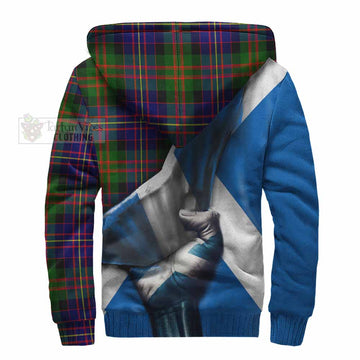Chalmers Tartan Sherpa Hoodie with Family Crest Scotland Patriotic Style - Tartan Vibes Clothing