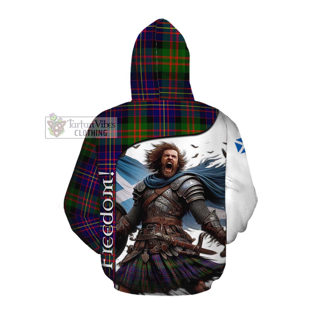 Tartan Vibes Clothing Chalmers Crest Tartan Cotton Hoodie Inspired by the Freedom of Scottish Warrior