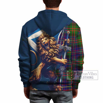 Chalmers Tartan Family Crest Hoodie with Scottish Majestic Lion - Tartan Vibes Clothing