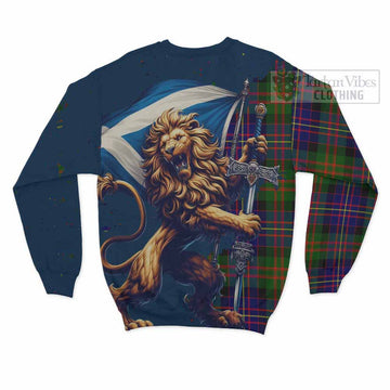Chalmers Tartan Family Crest Sweatshirt with Scottish Majestic Lion - Tartan Vibes Clothing
